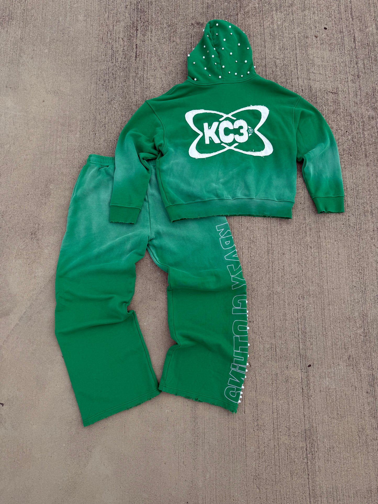 "I'M NOT WEIRD I'M KRAZY" Jumpsuit Green SET