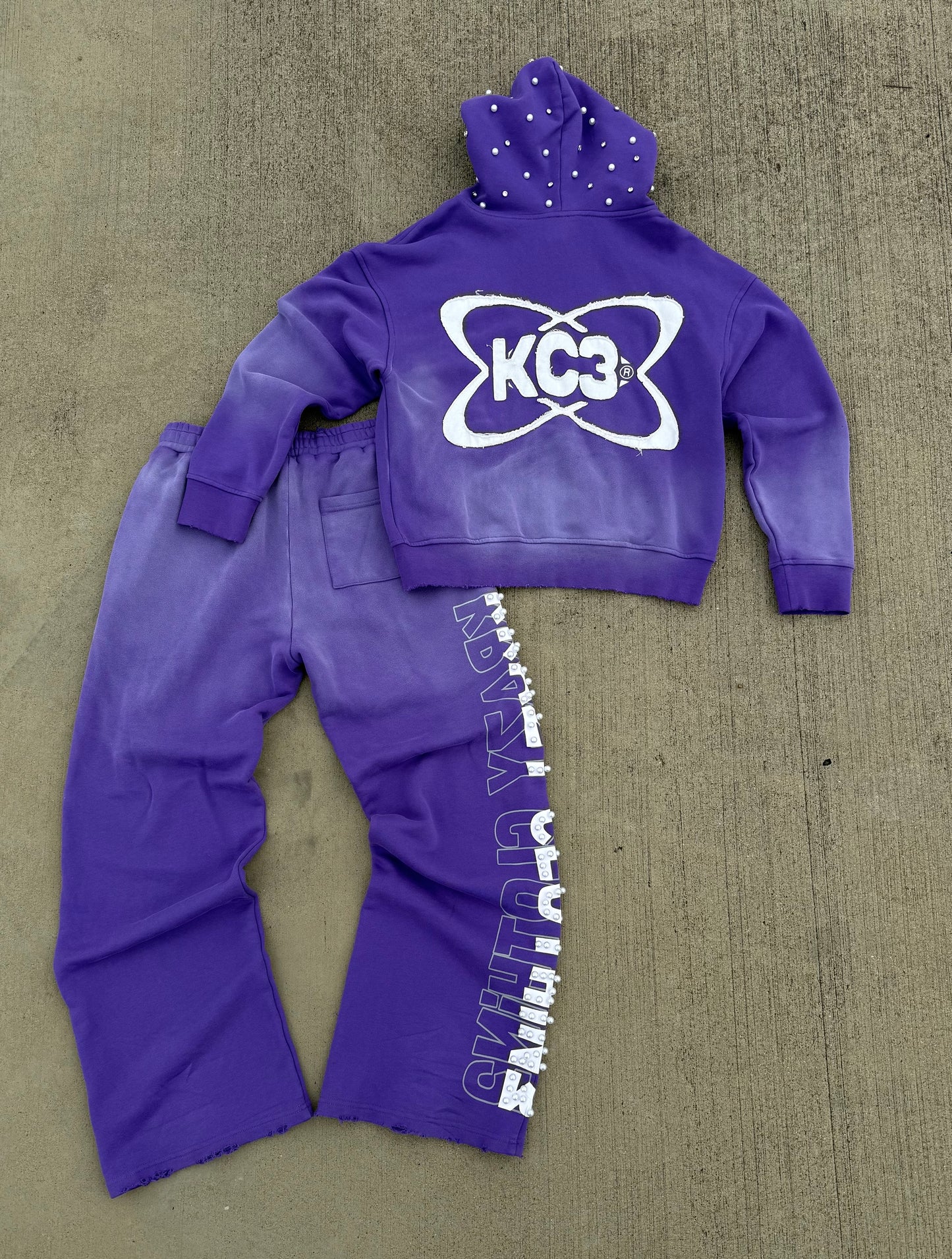 "I'M NOT WEIRD I'M KRAZY" Jumpsuit Purple SET