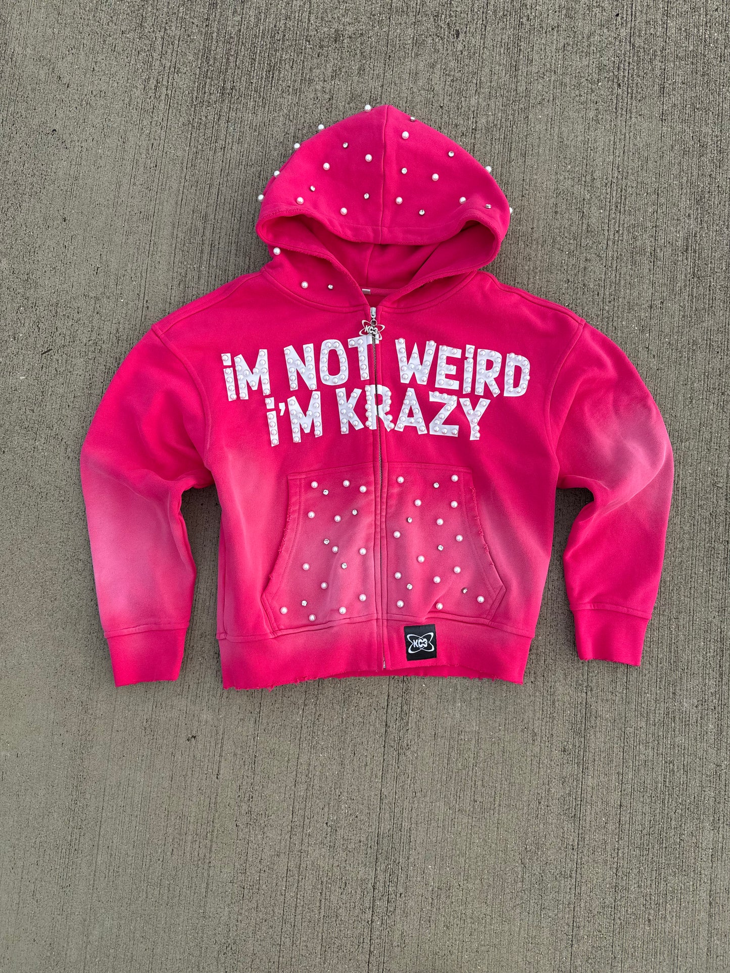 "I'M NOT WEIRD I'M KRAZY" Pink Jacket