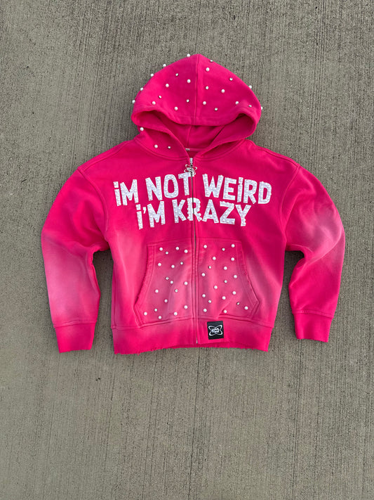 "I'M NOT WEIRD I'M KRAZY" Pink Jacket