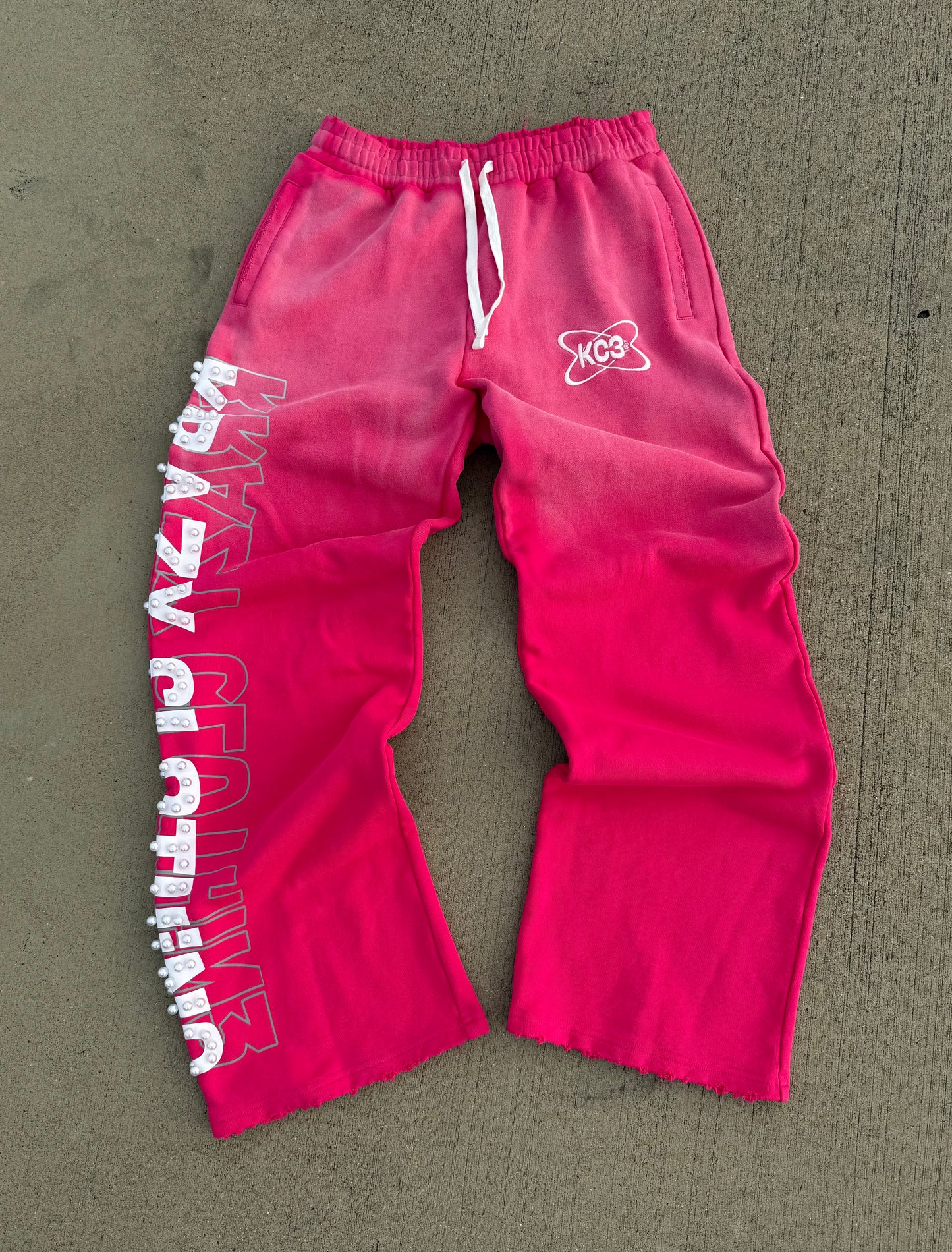 "Krazy Clothin3" Pink SweatPants