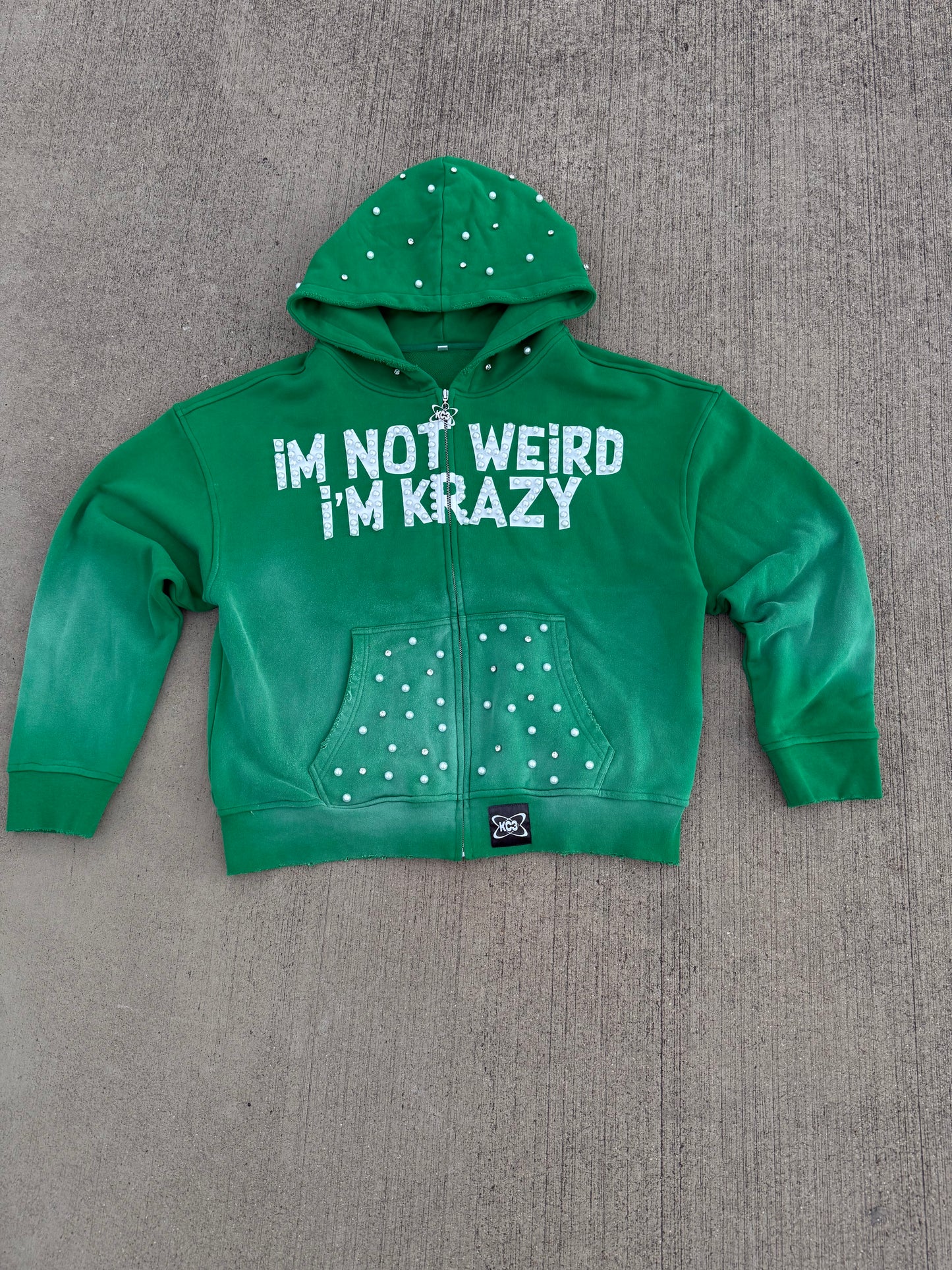"I'M NOT WEIRD I'M KRAZY" Green Jacket
